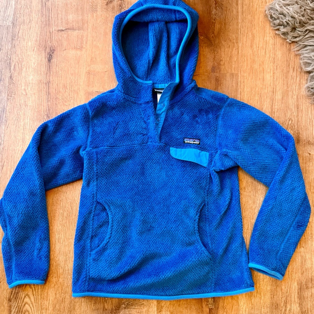Patagonia Blue Fleece Hoodie